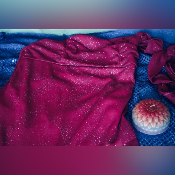 Speechless Sparkly Raspberry Dress Midi Cocktail Party Prom - Picture 6 of 11